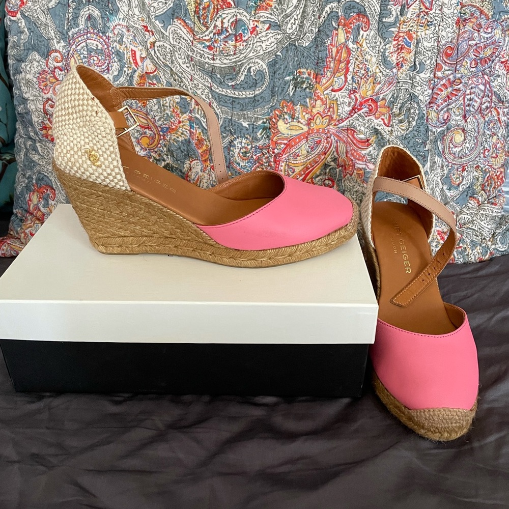 Kurt Geiger Espadrille leather pink size 9